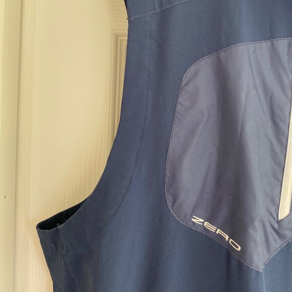 Zero Restriction Mens Navy Blue Sleeveless Vest XXL Activewear With Zipper Pocke - Picture 5 of 8